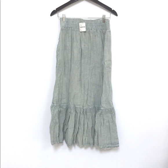Free People Mellow Acid Wash Midi Skirt NWT - Picture 9 of 9